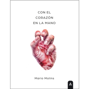 Imagen del poemario "Con el corazón en la mano, de Mario Molins, 2023.
